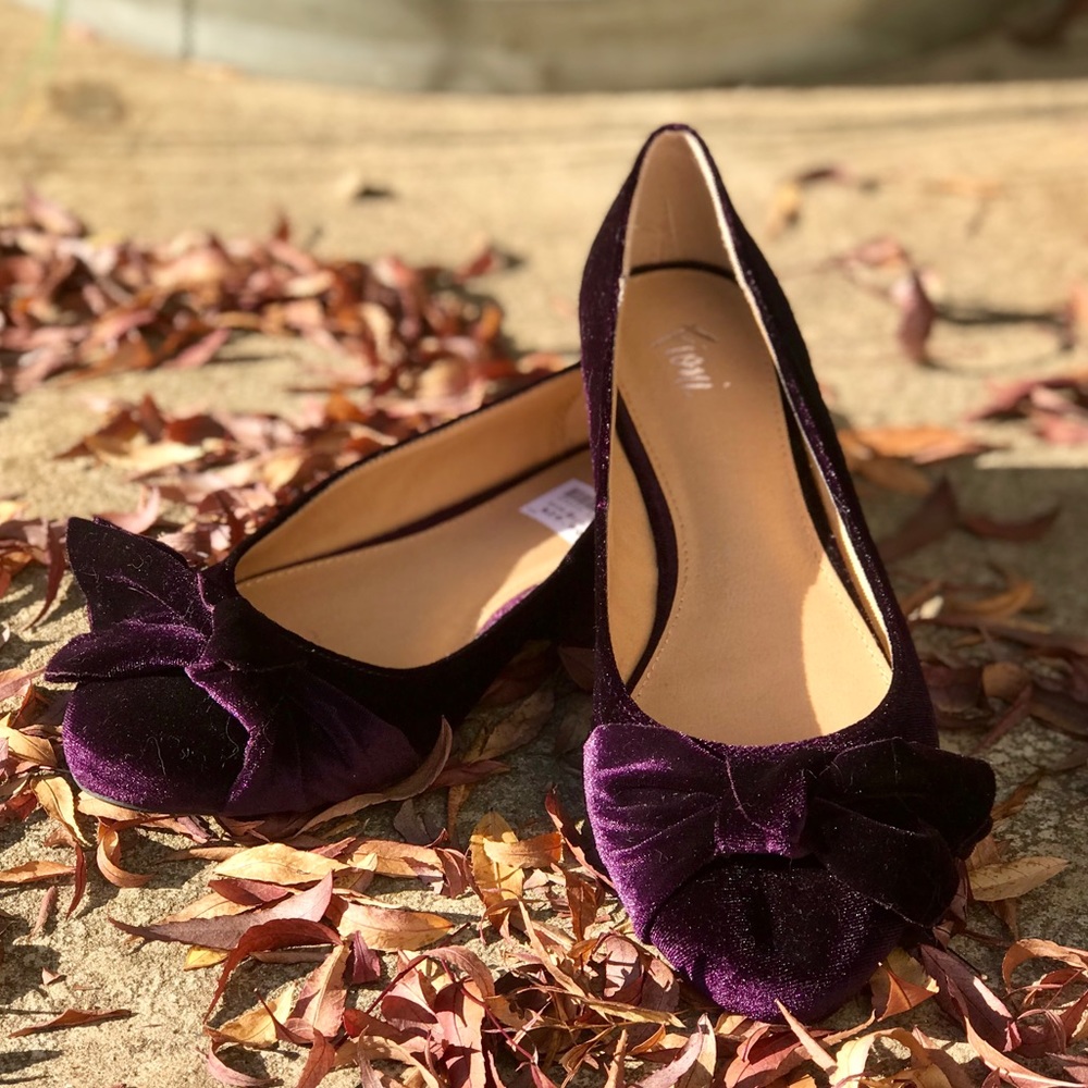💜 Brand New Purple Velvet Fioni Ballet flats!!